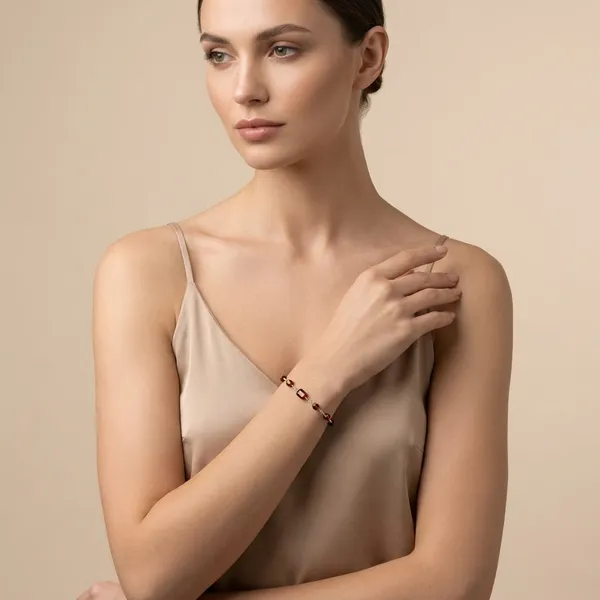 925_Silver_Jewellery_Garnet_Cube_Bracelet