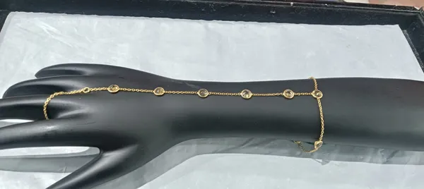 925_Silver_Jewellery_Elegant_Citrin_hand_chain