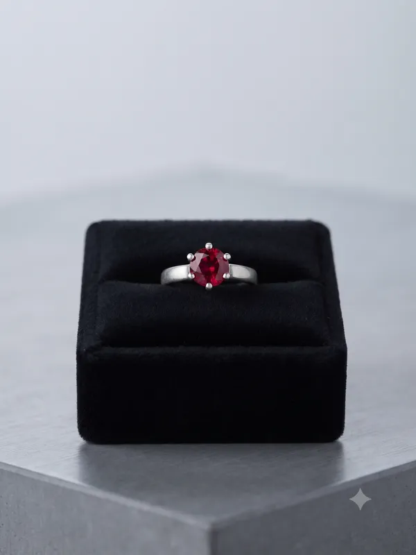 925_Silver_Jewellery_Garnet_Crown_Ring