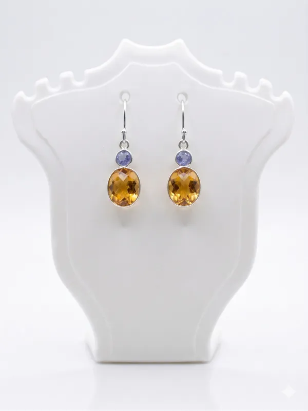 925_Silver_Jewellery_Kyanite_Citrin_fashion_earings