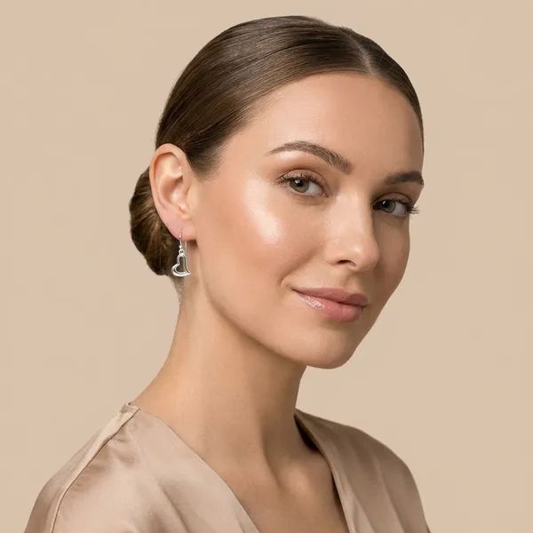 925_Silver_Jewellery_Silver_Heart_Dangle_Earrings_For_Women