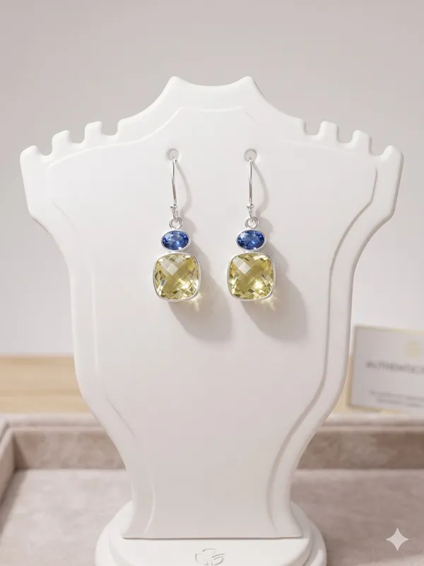 925_Silver_Jewellery_Lemon_Quartz_and_Kyanite_Earings