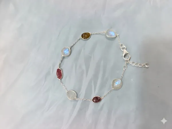 925_Silver_Jewellery_Moonstone_Tourmaline_Braclet