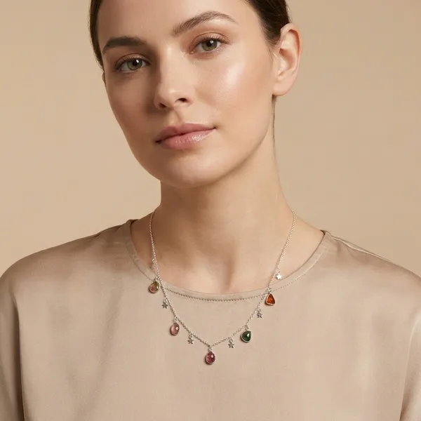 925_Silver_Jewellery_Multi_tourmaline_Star_Charm_Neckless