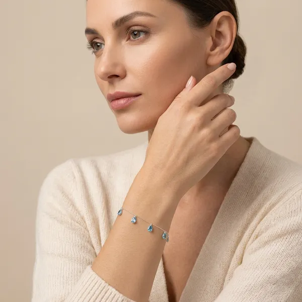 925_Silver_Jewellery_Blue_Topaz_Gemstone_Elegant_Bracelet_For_Women