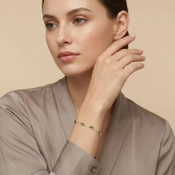 925_Silver_Jewellery_Peridot_Bracelet
