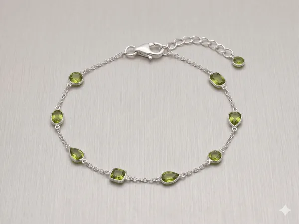 925_Silver_Jewellery_Peridot_Minimal_bracelt