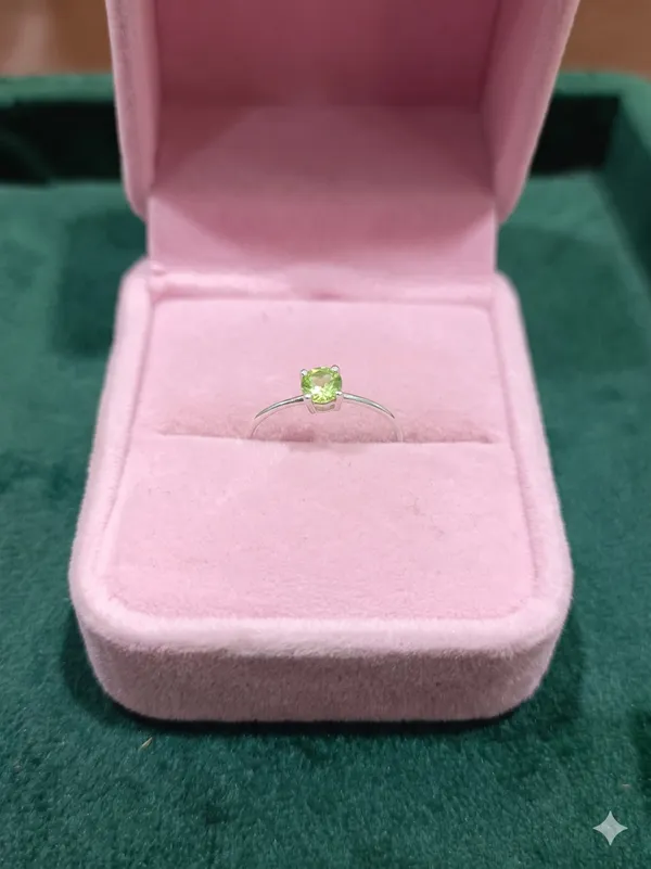 925_Silver_Jewellery_Peridot_Round_Minimal_Ring