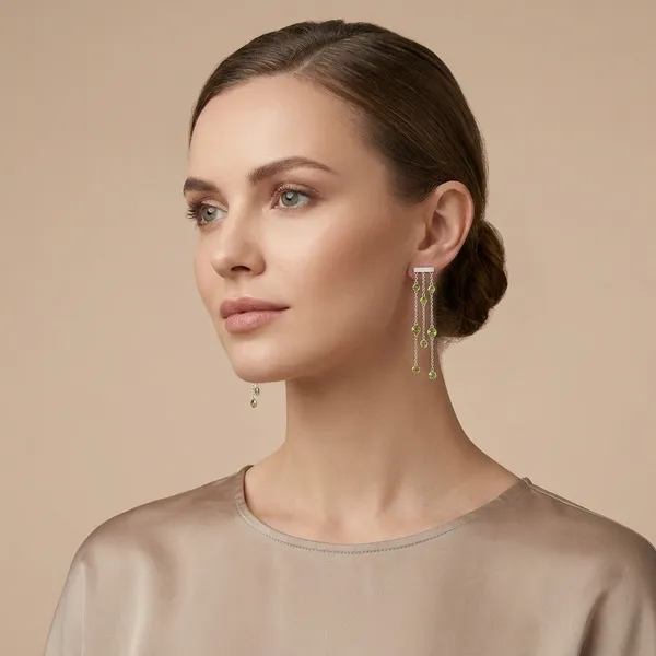 925_Silver_Jewellery_Peridot_Triple_layred_Earings