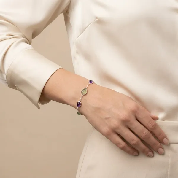 925_Silver_Jewellery_Prenite_Amethyst_Leaf_Carfting_Bracelet