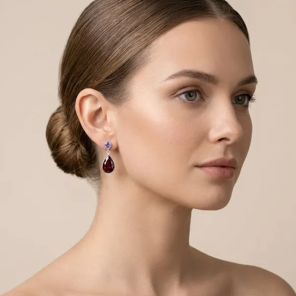 925_Silver_Jewellery_Ruby_Garnet_Earings