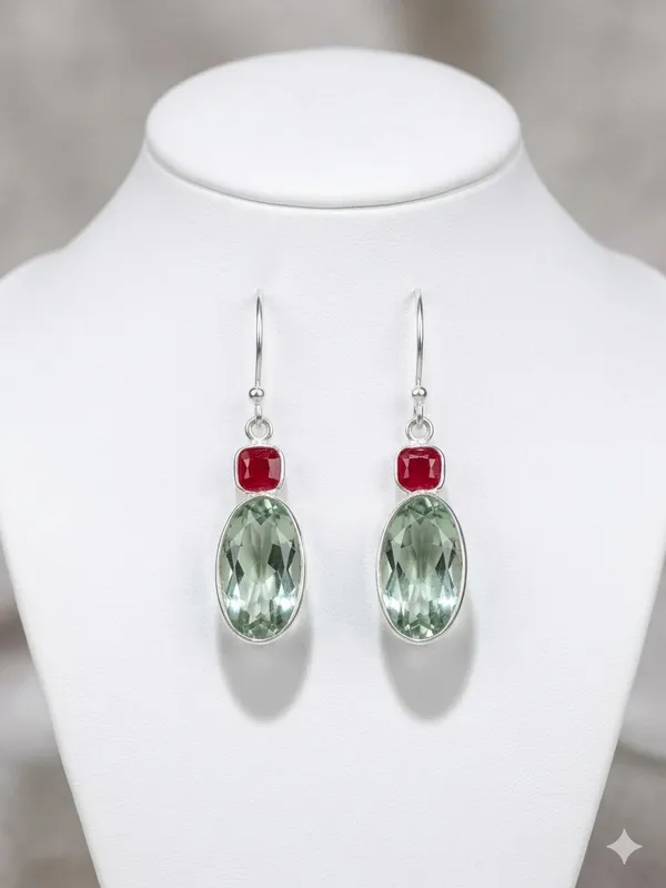925_Silver_Jewellery_Ruby_Green_amethyst_Earings