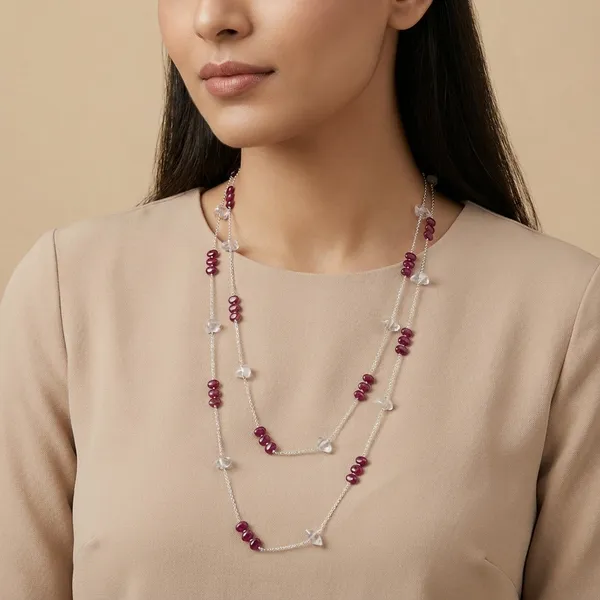 925_Silver_Jewellery_Ruby_Rose_quartz_Long_chain