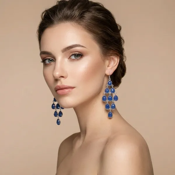 925_Silver_Jewellery_Tanznite_Dangling_Earings
