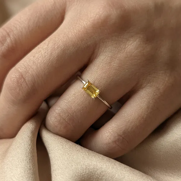 925_Silver_Jewellery_Yellow_Citrine_Silver_Ring_For_Women