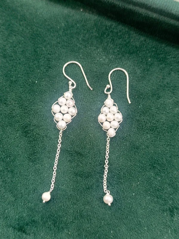 925_Silver_JewelleryPearl_Dangling_Earings