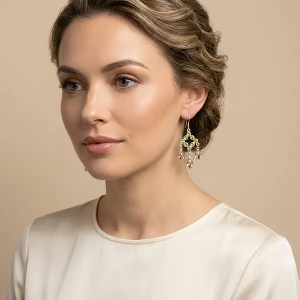 925_Silver_Jewellery_Green_Peridot_Yellow_Citrine_Sterling_Silver_Chandelier_Earrings_For_Women