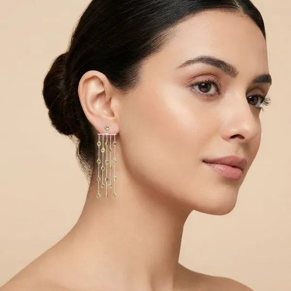 925_Silver_Jewellery_Green_Peridot_Sterling_Silver_Chandelier_Earrings_For_Women