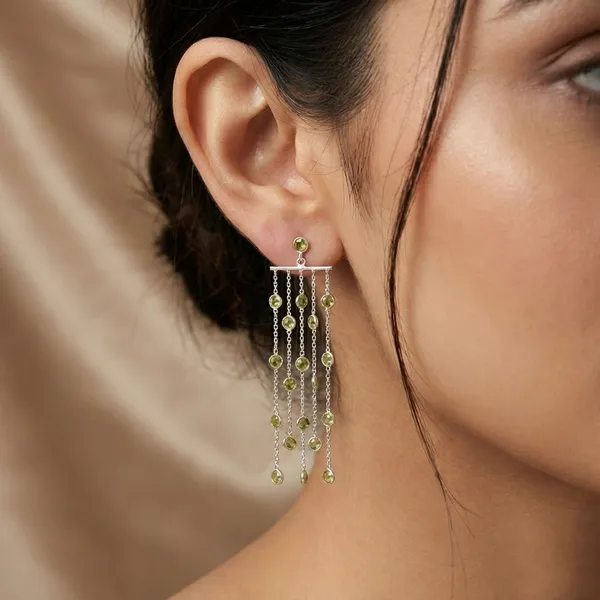 925_Silver_Jewellery_Green_Peridot_Sterling_Silver_Chandelier_Earrings_For_Women