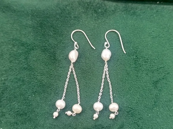 925_Silver_JewelleryPearl_Dangling_Earings