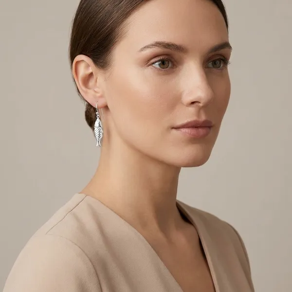 925_Silver_Jewellery_Silver_Sterling_Fish_Drop_Earrings_For_Women