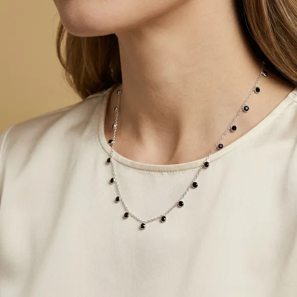 925_Silver_Jewellery_Black_Onyx_Necklace_For_Women