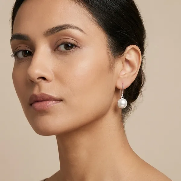 925_Silver_Jewellery_White_Pearl_Classic_Silver_Drop_Earrings_For_Women