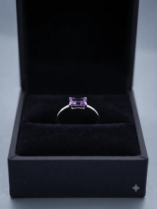925_Silver_Jewellery_Elegant_Amethyst_Recetingle_Ring