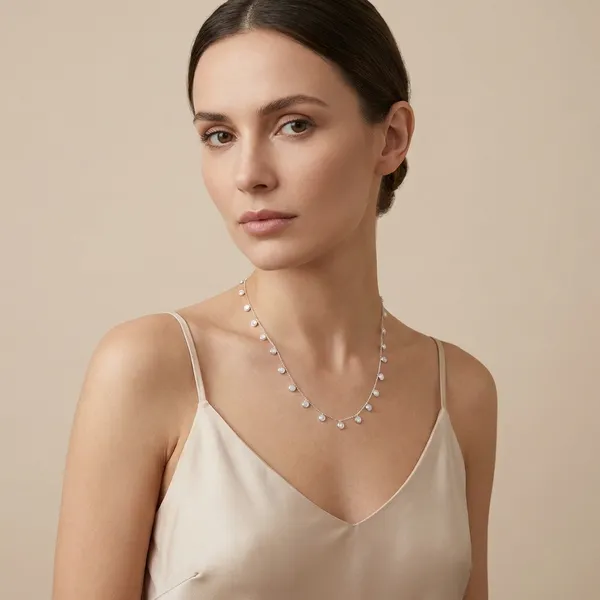 925_Silver_Jewellery_White_Pearl_Silver_Drop_Necklace_For_Women