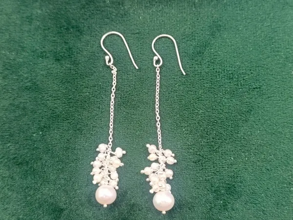925_Silver_JewelleryPearl_Dangling_Earings