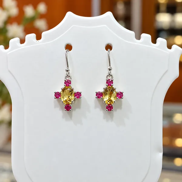 925_SILVER_JEWELLERY_CITRIN_RUBY_EARRINGS_-_MULTICOLOUR_1