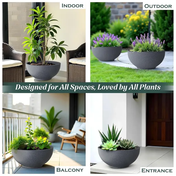 Grey_Polymer_Plastic_Planter_For_Home_Decor,Plantation_And_Decorative_Item