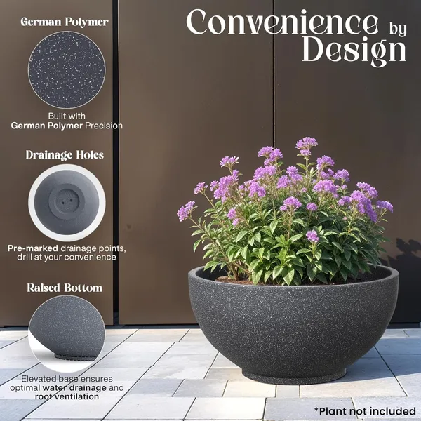 Grey_Polymer_Plastic_Planter_For_Home_Decor,Plantation_And_Decorative_Item