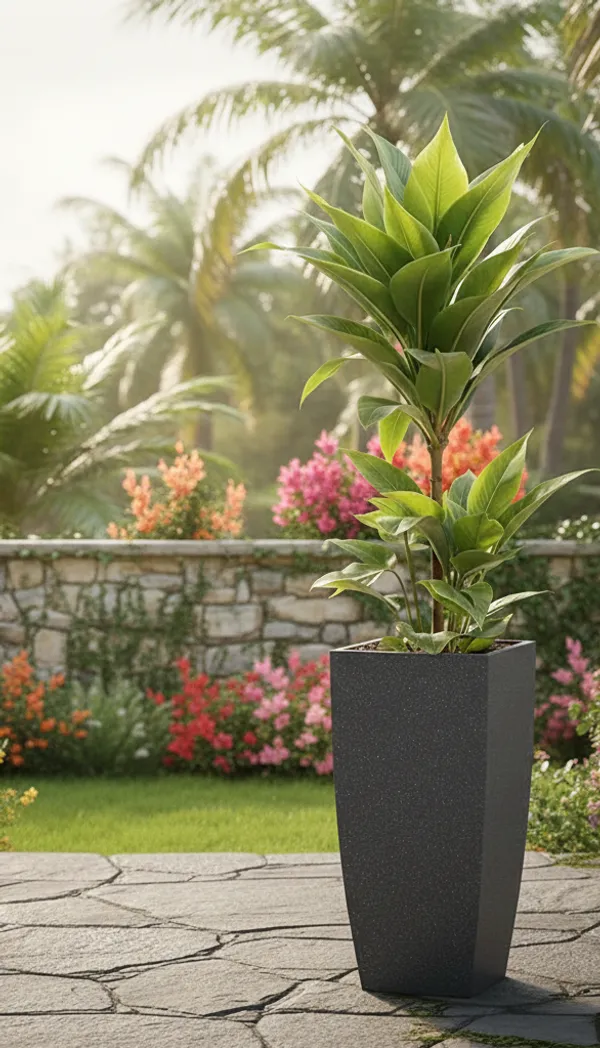 White_Polymer_Plastic_Planter_For_Home_Decor,Plantation_And_Decorative_Item