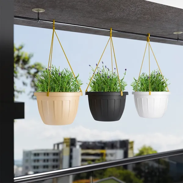 Black__Uv-Protected_Plastic_Planter_For_Home_Decor,Plantation_And_Decorative_Item_Pack_Of_3