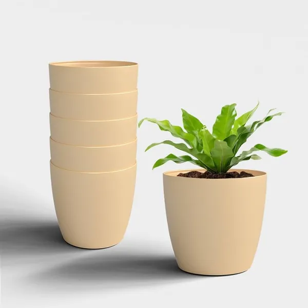 Beige_Uv-Protected_Plastic_Planter_For_Home_Decor,Plantation_And_Decorative_Item