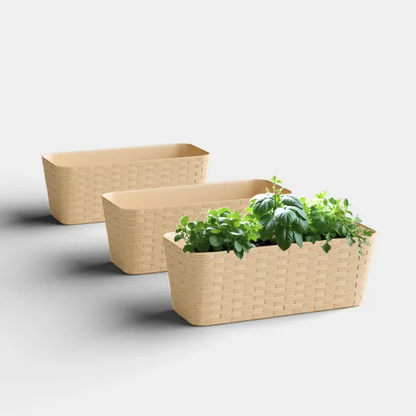 Beige_Uv-Protected_Plastic_Planter_For_Home_Decor,Plantation_And_Decorative_Item_Pack_Of_3