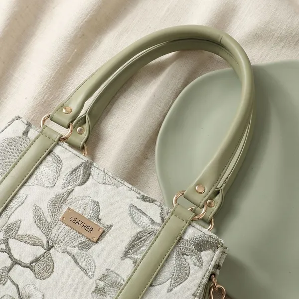 Sage_Green_Polyester_Handbag_For_Women