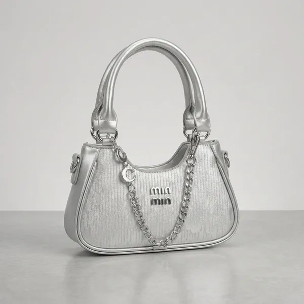 Lunar_Silver_Pu_Leather_Mini_Chain_Bag_For_Women