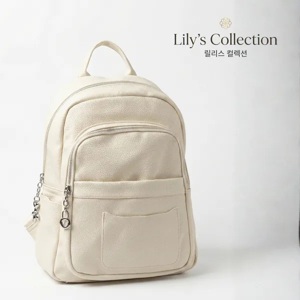 Cloud_Beige_And_Ivory_Cream_Polyester_Pu_Leather_Backpack_For_Women_(Pack_Of_2)
