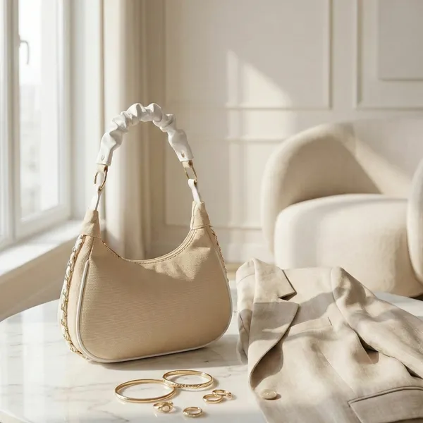 Beige_Premium_Pu_Leather_Shoulder_Bag_For_Women