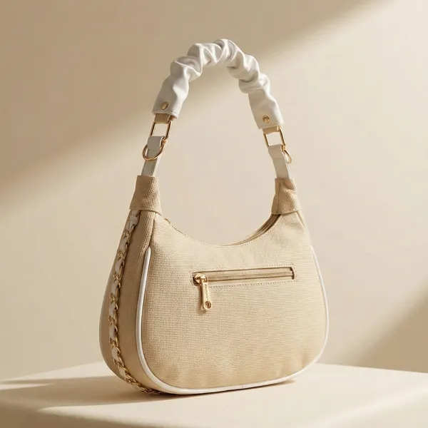 Beige_Premium_Pu_Leather_Shoulder_Bag_For_Women