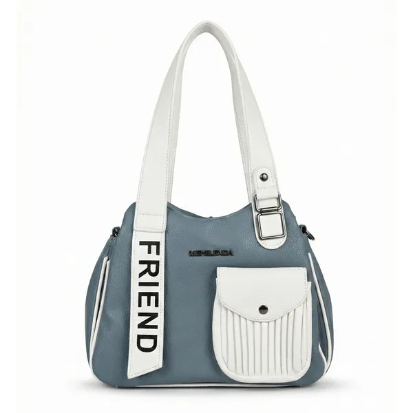 Cloud_Blue_&_Ivory_Cream_Pu_Leather_Shoulder_Bag_For_Women