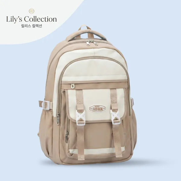 Cloud_Beige_And_Ivory_Cream_Polyester_Pu_Leather_Backpack_For_Women_(Pack_Of_2)