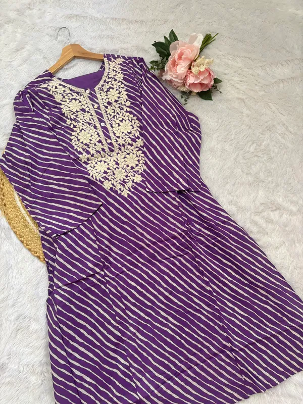 Purple_Cotton_Striped_Kurta_Set_With_White_Embroidery_And_Palazzo_Pants_For_Women