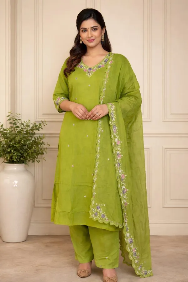 Parrot_green_premium_roman_silk_handwork_suit_