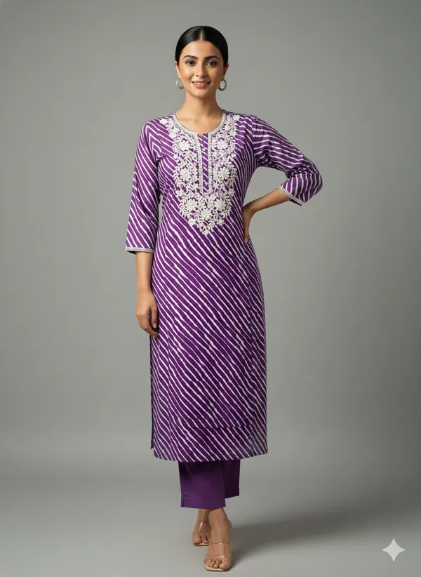 Purple_Cotton_Striped_Kurta_Set_With_White_Embroidery_And_Palazzo_Pants_For_Women