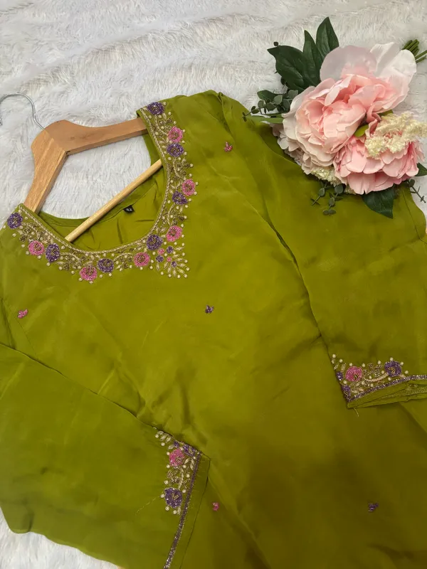 Parrot_green_premium_roman_silk_handwork_suit_