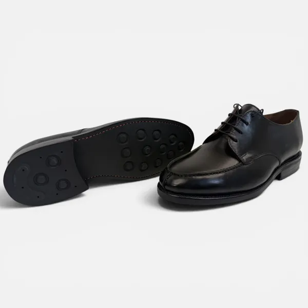 Black,_Derby_Goodyear_Welted_Shoe,_Leather,_For_Mens