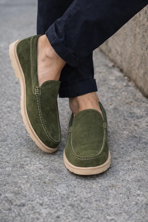 Green_Genuine_Leather_Loafer_For_Men